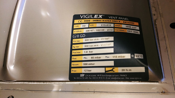 elevatör patlama kapağı